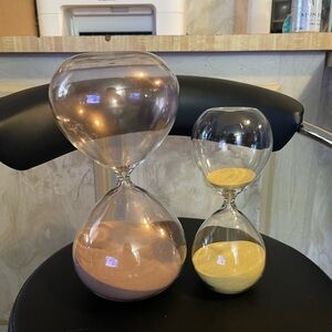 Cost Plus World Market Glass Hourglasses with Sand